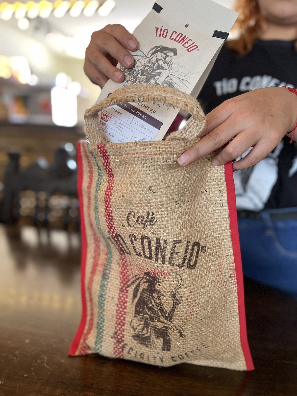 Bolsa de yute Café Tío Conejo