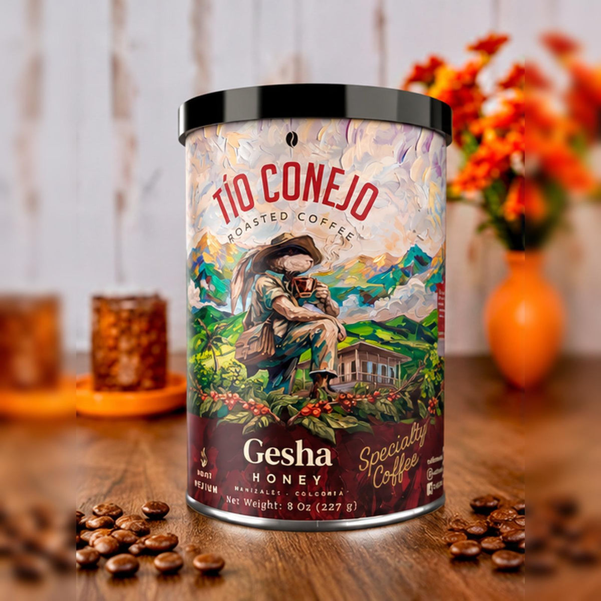 Gesha Honey en lata de Tío Conejo